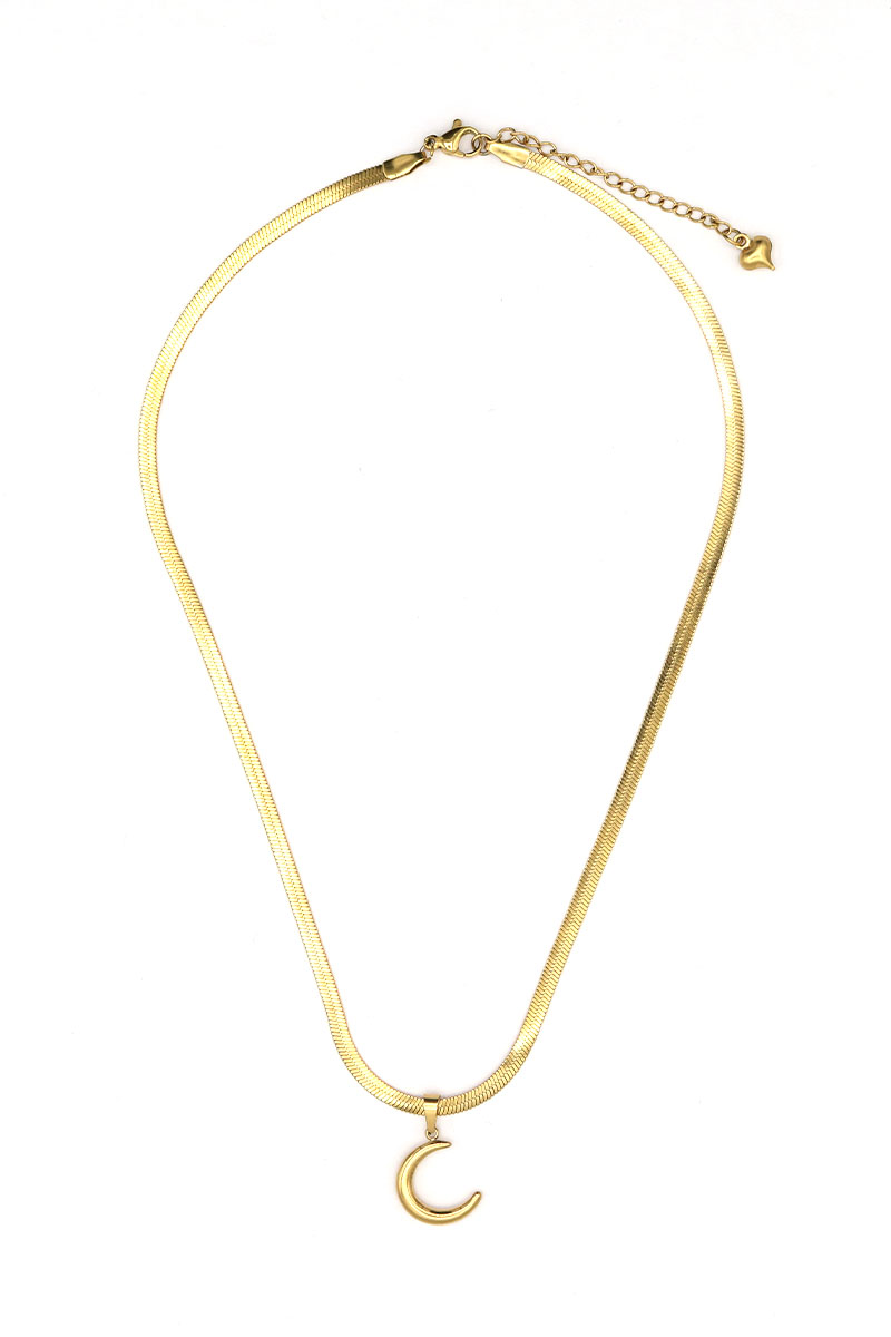 Ketting Maan hart goud