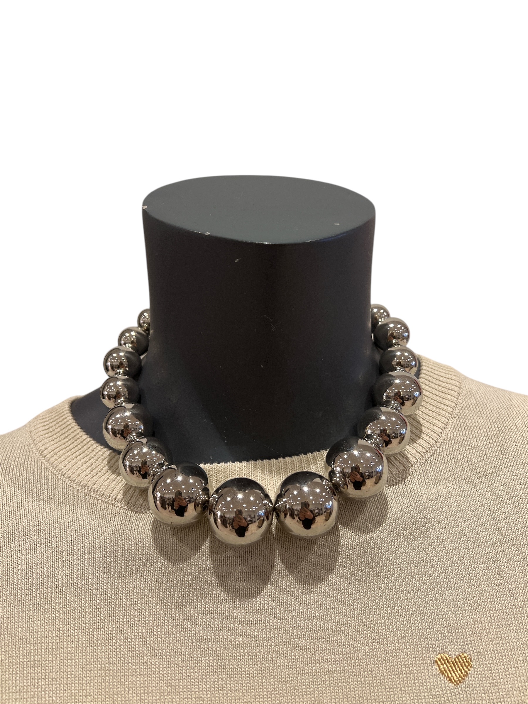 zilveren bollen ketting