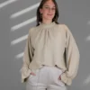 beige blouse