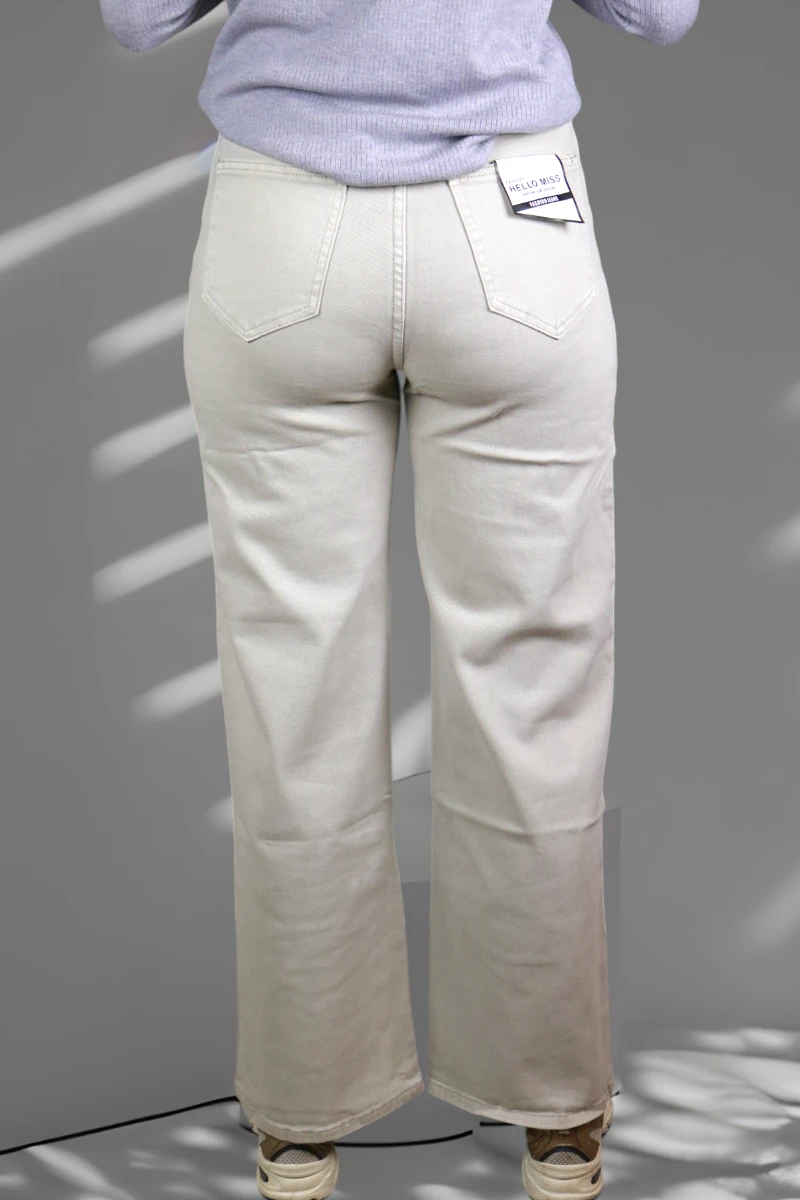 Beige Jeans Broek Rechte Pijp - Image 3