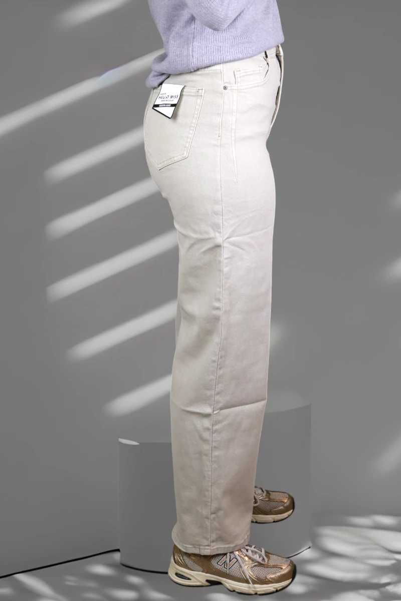 Beige Jeans Broek Rechte Pijp - Image 2