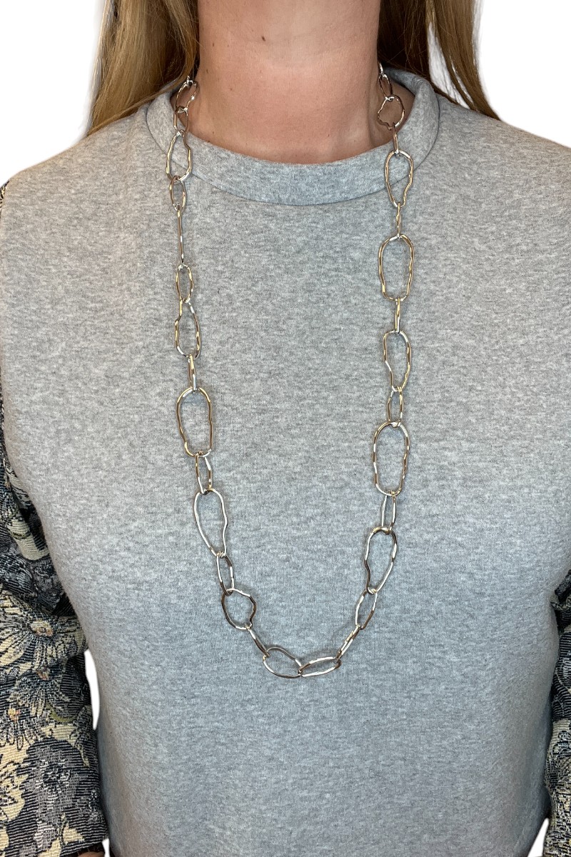 lange zilveren ketting