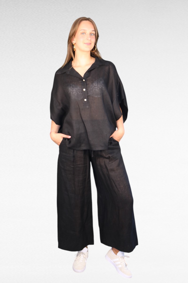 Linnen broek zwart - Image 4