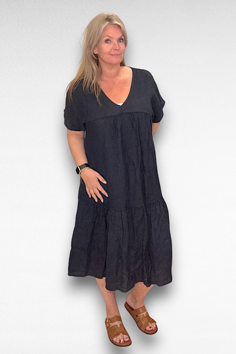 donker blauwe zomer jurk