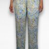 blauwe bloemen broek