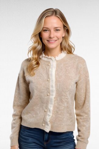 beige vest met roesel