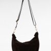 bruine suede tas