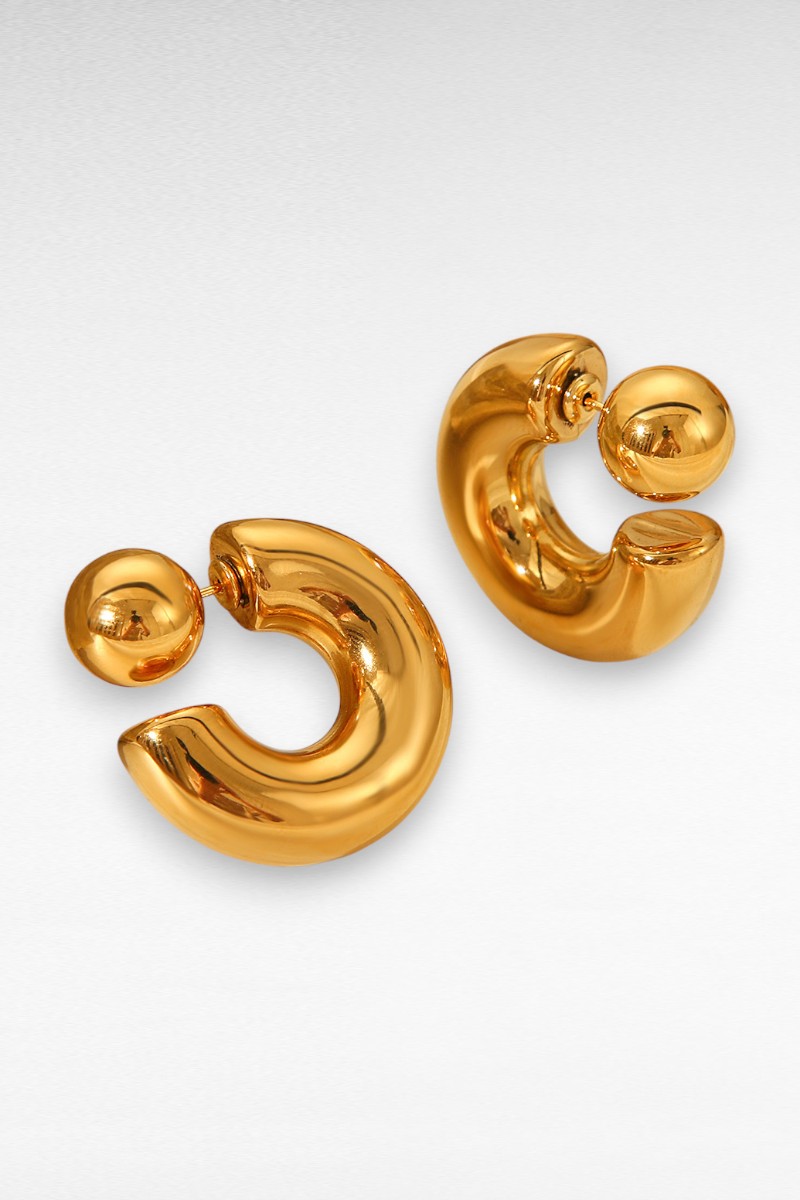 Gouden oorbel Bol - Image 3