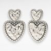 zilveren vintage hart oorbellen
