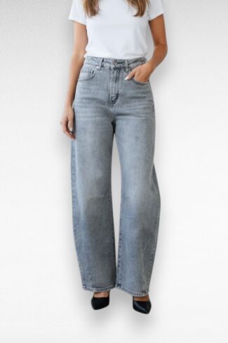 licht grijze barrel jeans