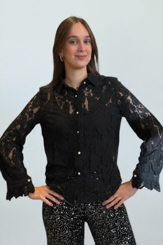 zwart kanten blouse
