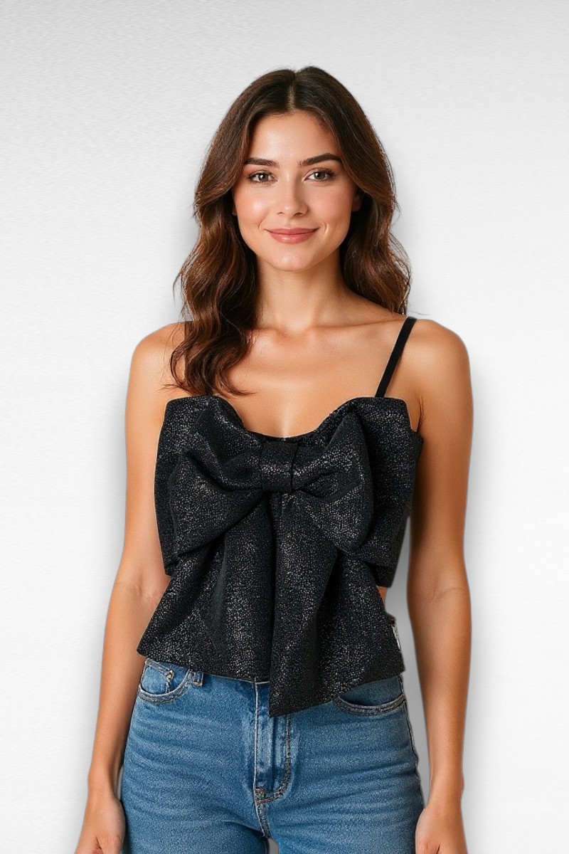 glitter strik top