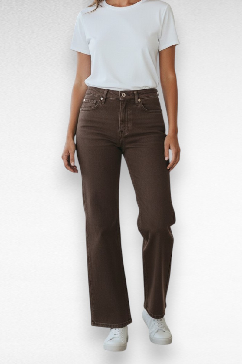 Bruine Jeans Wide Leg - Image 4