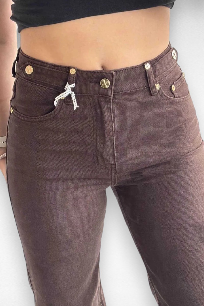 Bruine Jeans Wide Leg - Image 2