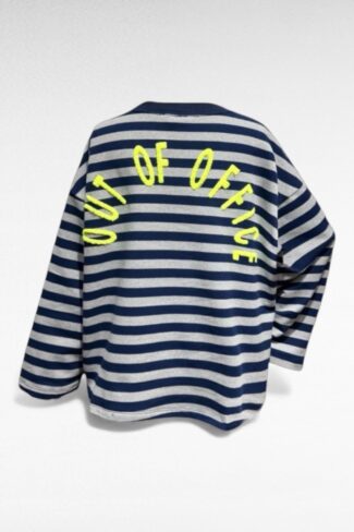 blauw grijs gestreepte trui