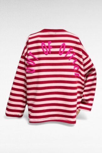 rood roze streep trui