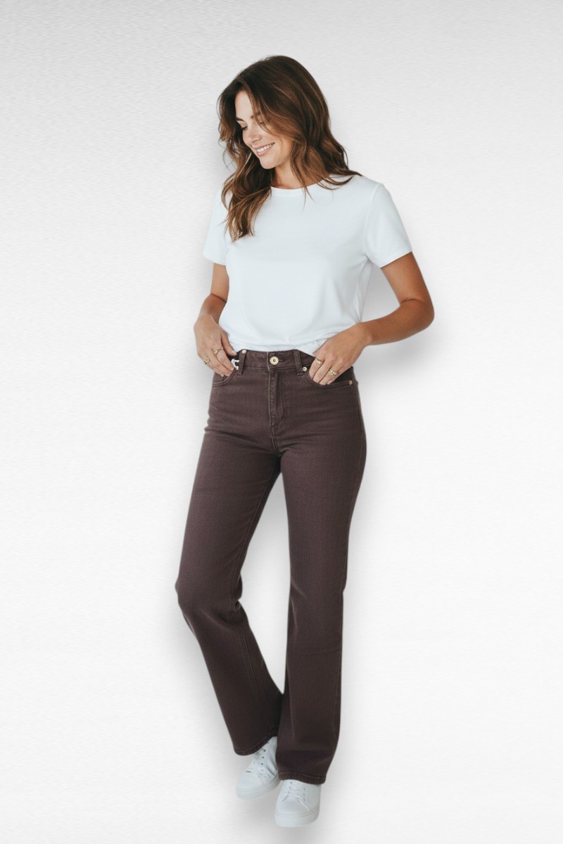 Bruine Jeans Wide Leg - Image 3