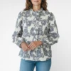 barok blauw witte blouse
