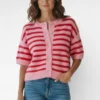 rood roze streep vest