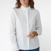 opstaande kraag blouse