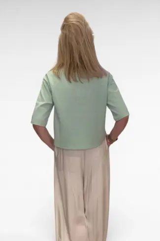 Alternative view of Sweater Korte mouw Mintgroen