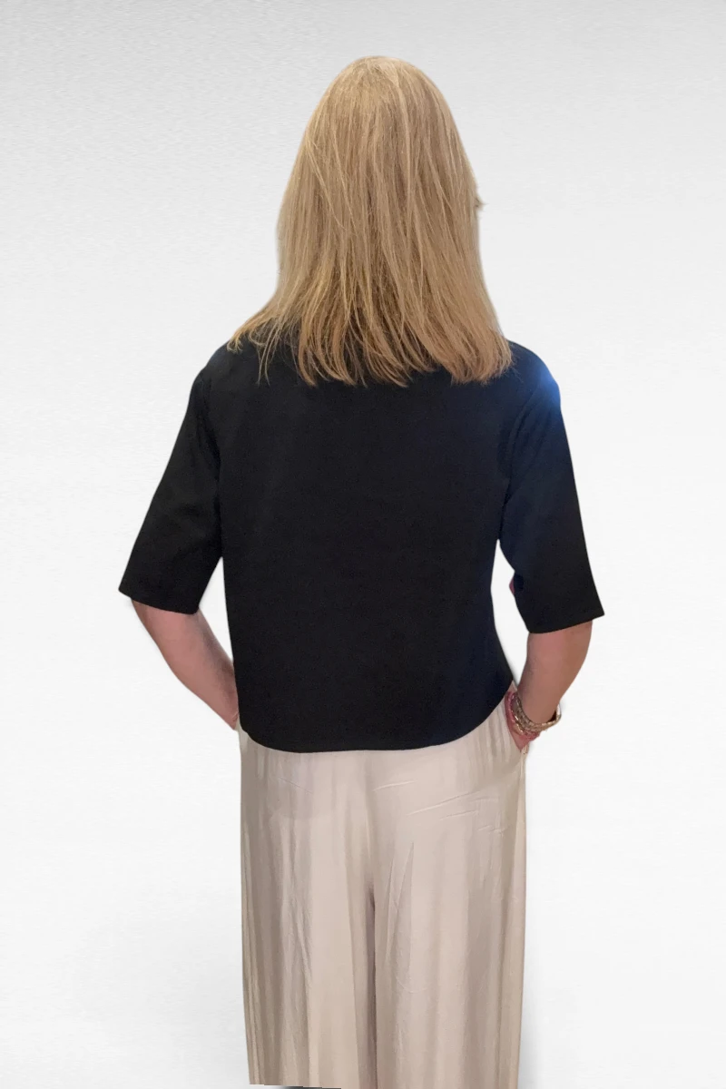 Sweater Korte mouw Zwart - Afbeelding 2