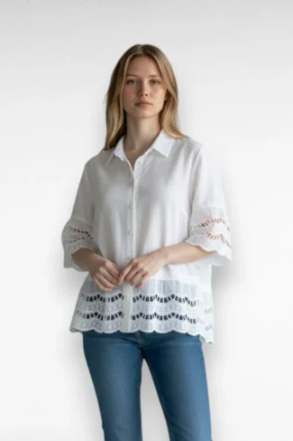 witte blouse