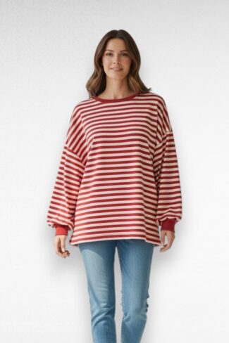 rood roze streep trui