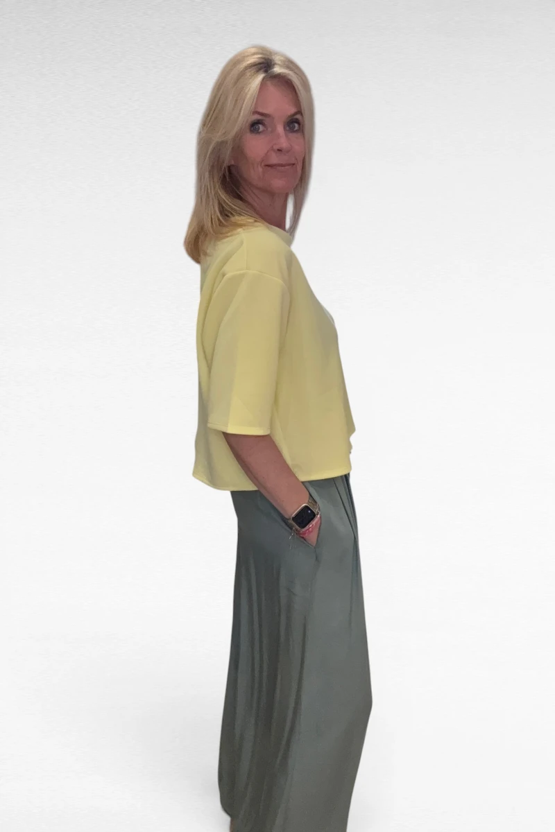 Sweater Korte mouw Geel - Afbeelding 2