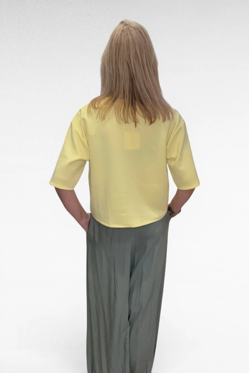 Sweater Korte mouw Geel - Afbeelding 3