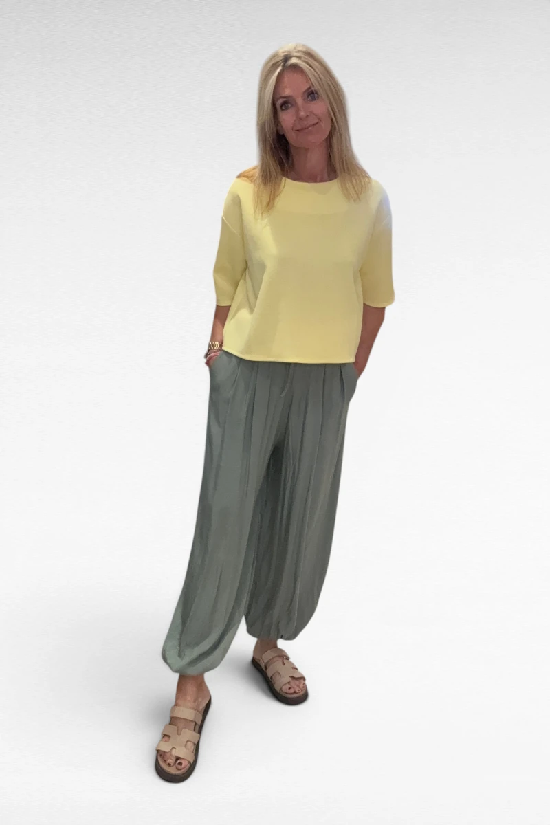 Sweater Korte mouw Geel - Afbeelding 4