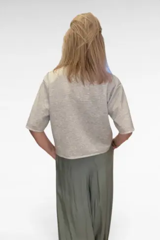 Alternative view of Sweater Korte mouw Grijs