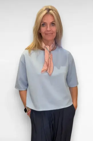 blauw shirt