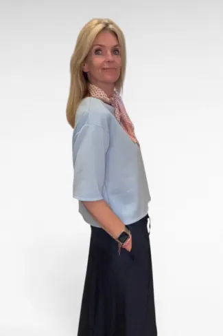 Alternative view of Sweater Korte mouw Licht Blauw