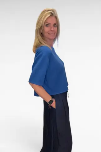 Alternative view of Sweater Korte mouw Royal Blauw