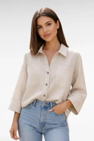 beige blouse