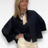 donker blauwe blouse