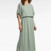 viscose groene jurk