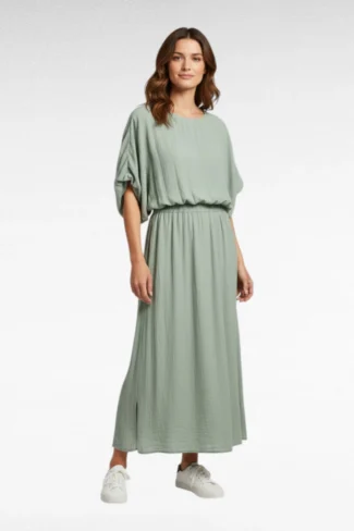 viscose groene jurk