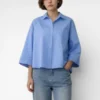 licht blauw blouse