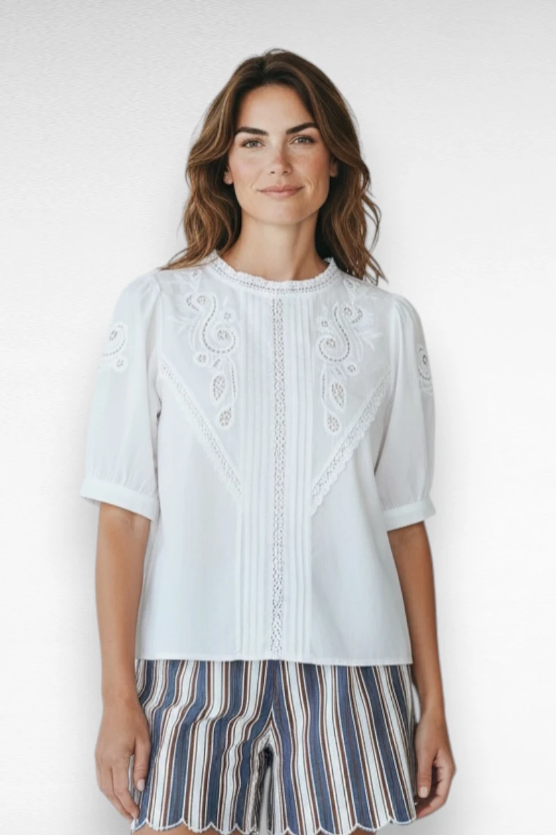 witte blouse