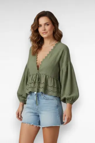 groene blouse