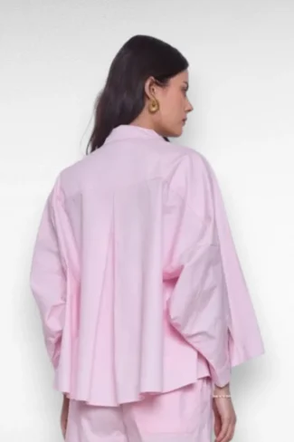 Alternative view of Wijde blouse Licht roze