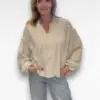 beige blouse