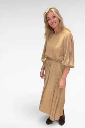 Alternative view of Jurk lange open mouw Camel