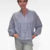 blauwe blouse