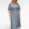 blauwe broderie