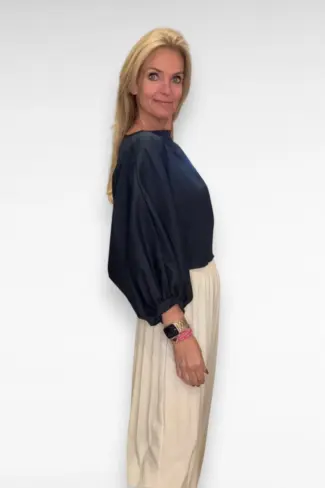 Alternative view of Pof Blouse Cropped Marine