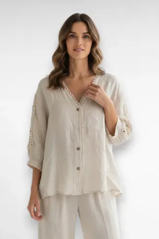 beige blouse