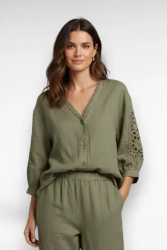 groene blouse